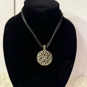 Elegant bronze and or silver tone  Pendant Necklace